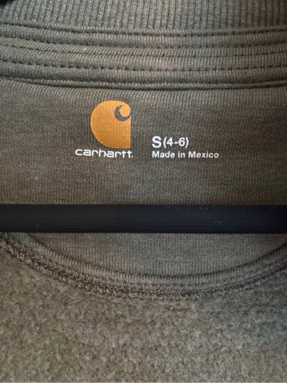 Carhartt Sweater Full-Zip in Olive Green - Picture 4 of 4